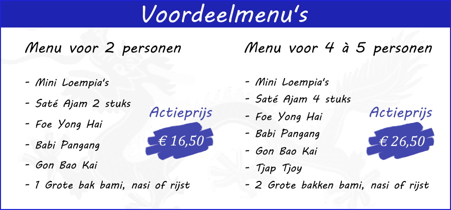 voordeelmenu's